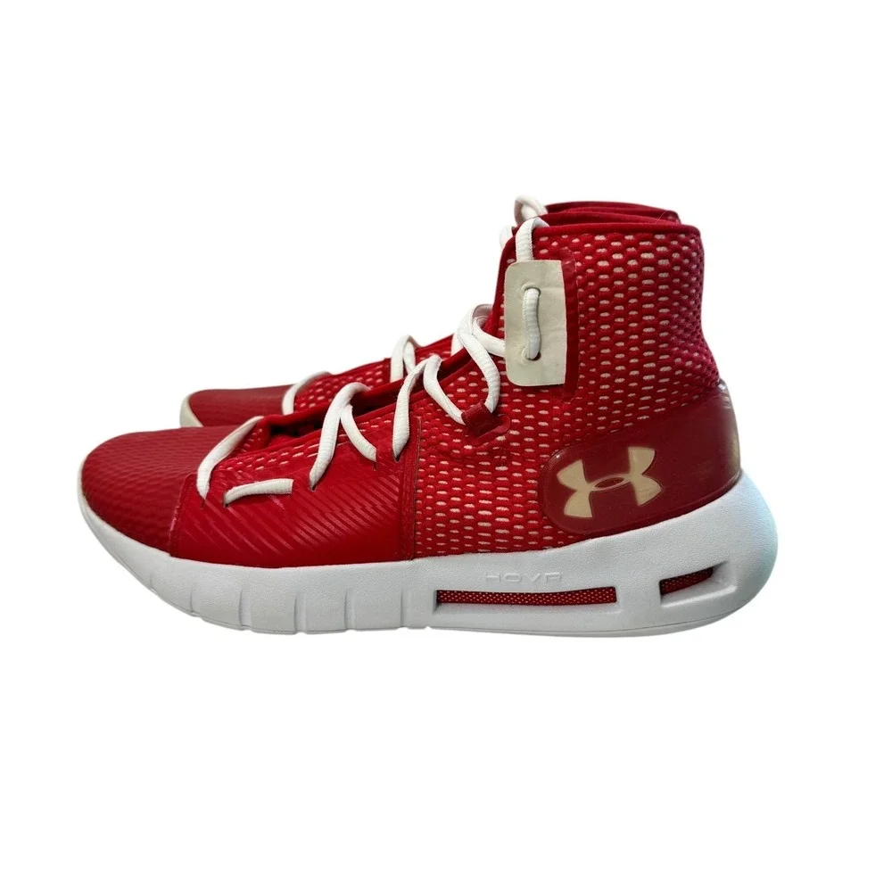 Size 7 - Under Armour HOVR Havoc Mid Red Performance Basketball Shoe 3020617 Men